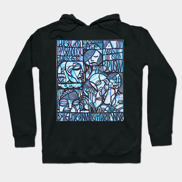 as above so below abstract figure design art Hoodie by charlesstat3